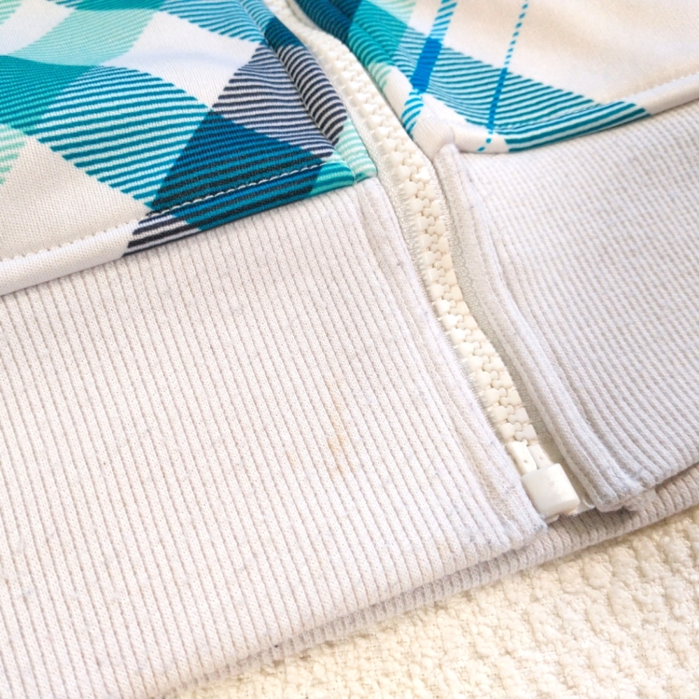 Empyre Technical Outerwear Teal Plaid Bonded Flee… - image 8